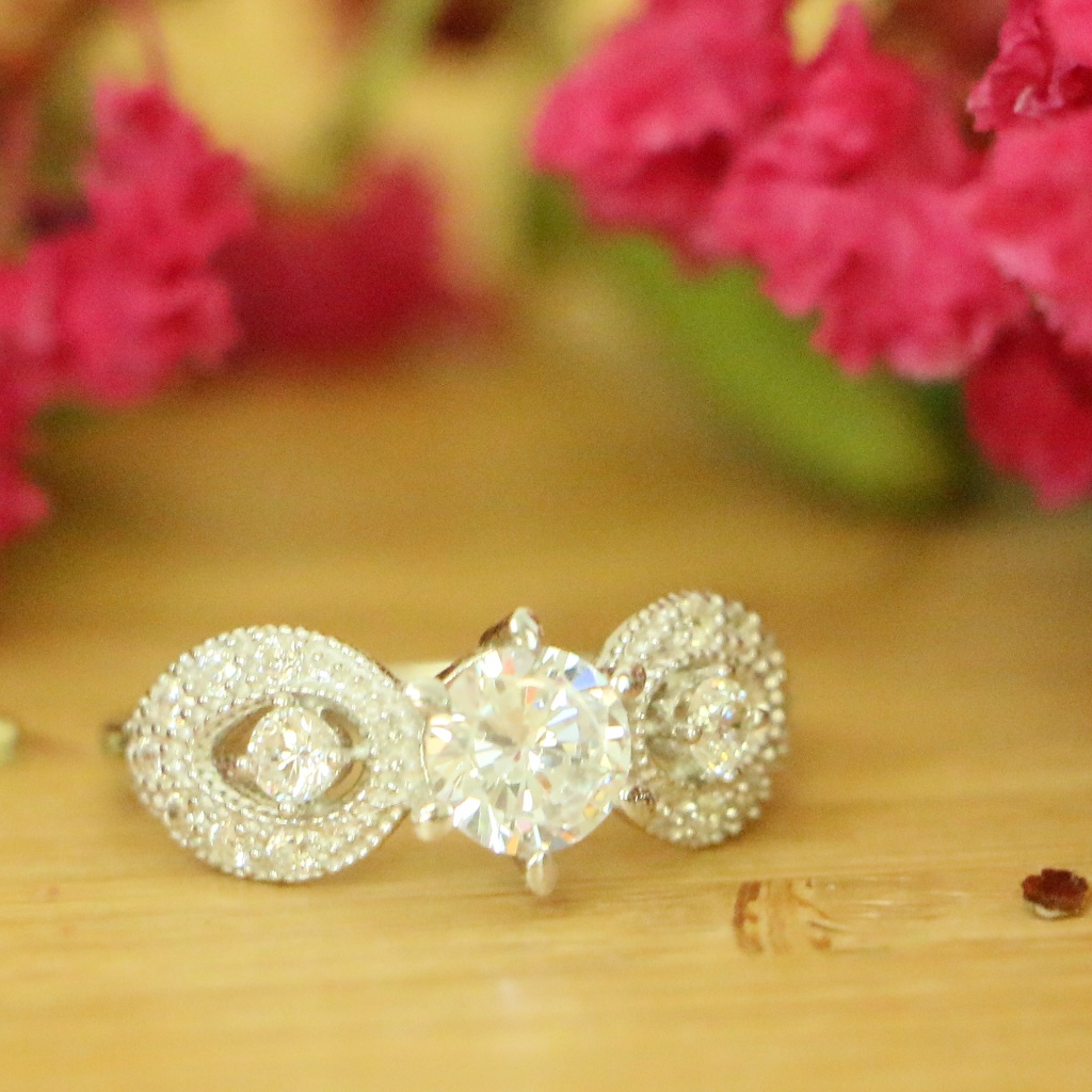 925 Sterling Silver Cubic Zirconia Wedding Jewelry Rings